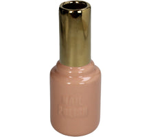 Vase Nail Polish Fine Earthenware Pink 7x7x18.5cm