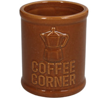 Planter Coffee Corner Stoneware Brown 8.5x8.8x10.5cm