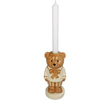 Candle Stick Bear Dolomite Brown 8.5x8x19cm