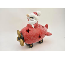 SANTA CLAUS IN AIRPLANE LED 35X29 CM