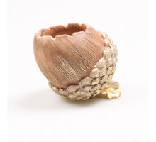 EIKEL BLOEMPOT GOUD 10X9X8 CM - POLYRESIN