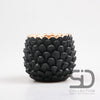 BLOEMPOT DENNENAPPEL CEMENT 16X16X14 CM  ZWART
