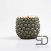 BLOEMPOT DENNENAPPEL CEMENT 16X16X14 CM  OLIJFGROEN