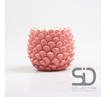 Flower Pot Pine Cone Cement 16x16x14 CM Old Rose
