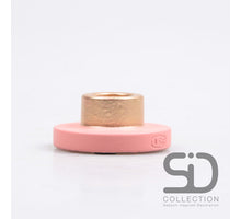 CEMENT CANDLE HOLDER 7X7X3 CM, ANTIQUE PINK