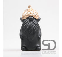 GNOME WITH ACORN CEMENT 12X11.5X23.5 CM BLACK