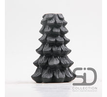 CANDLE HOLDER TREE CEMENT 10X10XX15 BLACK
