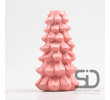 CANDLE HOLDER TREE CEMENT 10X10XX15 ANTIQUE PINK