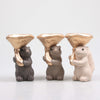 EEKHOORN MET PADDENSTOEL 11.5X10.5X17 CM 3 KLEUREN ASSORTIEPASTEL