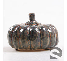 Pompoen aardewerk Donkergroen 11x11x8 cm