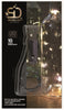 FLESSENDOP ZWART 10LED 1MTR ZWART DRAAD WARM WIT