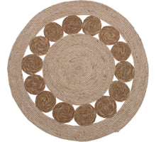 KLEED GEVLOCHTEN ROND DIA 80CM CREME NATUREL