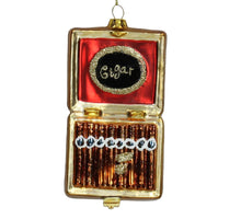Ornament Cigars Glass Red 12.7cm