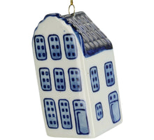 Ornament Canal House Porcelain Blue 9cm