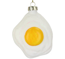 Ornament Egg Glass White 9.5cm