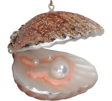 Ornament Shell Glass Peach 8 cm