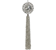 Ornament Tassel Metal Clear 21cm