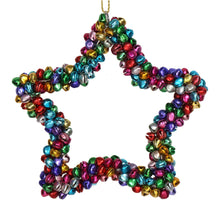 Ornament Bells Star Metal Multi 14cm
