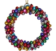 Ornament Bells Wreath Metal Multi 9cm