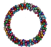 Ornament Bells Wreath Metal Multi 12cm