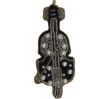 Ornament Violin Beads Black 11.5cm