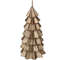 Candle Tree Wax Gold 6.5x6.5x12.5cm
