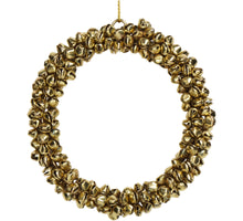 Ornament Bells Wreath Metal Gold 12cm