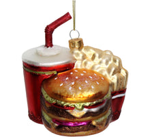 Ornament Fast Food Menu Glass Multi 10.7cm