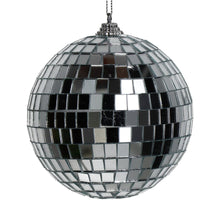 Ornament Diskokugel Glas Silber 10cm