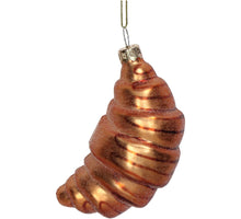 Ornament Chocolate Croissant Glass Brown 8.5cm