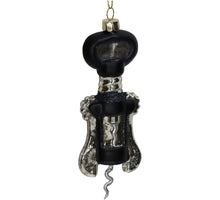 Ornament Korkenzieher Schwarz 5x3x14cm