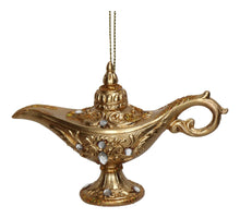 Ornament Oil Lamp Polyresin Gold 10.8cm