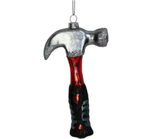 Ornament Hammer Glass Red 13.3cm