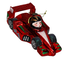 Ornament Racing Car Glass Red 15.2cm