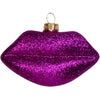 Ornament Lips Glass Purple 9.5cm