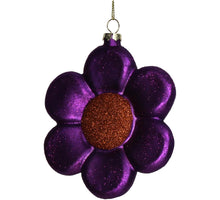 Ornament Flower Glass Purple 11.7cm