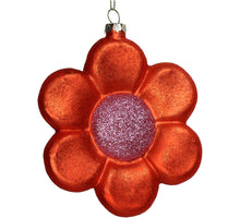 Ornament Flower Glass Orange 11.7cm
