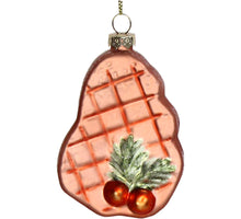 Ornament Grilled Meat Glass Brown 9cm