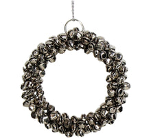 Ornament Glocken Kranz Metall Silber 9cm