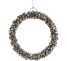 Ornament Glocken Kranz Metall Silber 12cm
