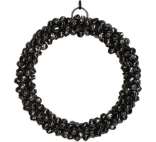 Ornament Glocken Kranz Metall Anthrazit 12cm
