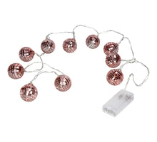 Garland Disco Ball Glass Gold 180cm + LED