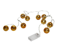 Garland Disco Ball Glass Yellow 180cm + LED