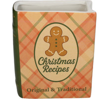 Vase Book Christmas Recipes Dolomite Multi 15x5.5x18cm