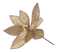 Artificial Flower Poinsettia Jute 30cm Natural