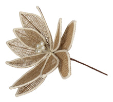 Artificial Flower Poinsettia Jute Natural 30cm