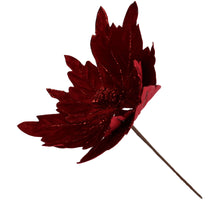 Artificial Flower Poinsettia Velvet Red 34cm