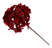 Artificial Flower Hydrangea Velvet Red 18cm