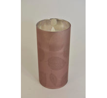 LED Kerze im Glasblatt 15cm rosa (exkl. 3xAAA Batterie)
