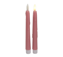 LED dinerkaars druip 20cm lichtroze set/2 (excl. 1xAAA)